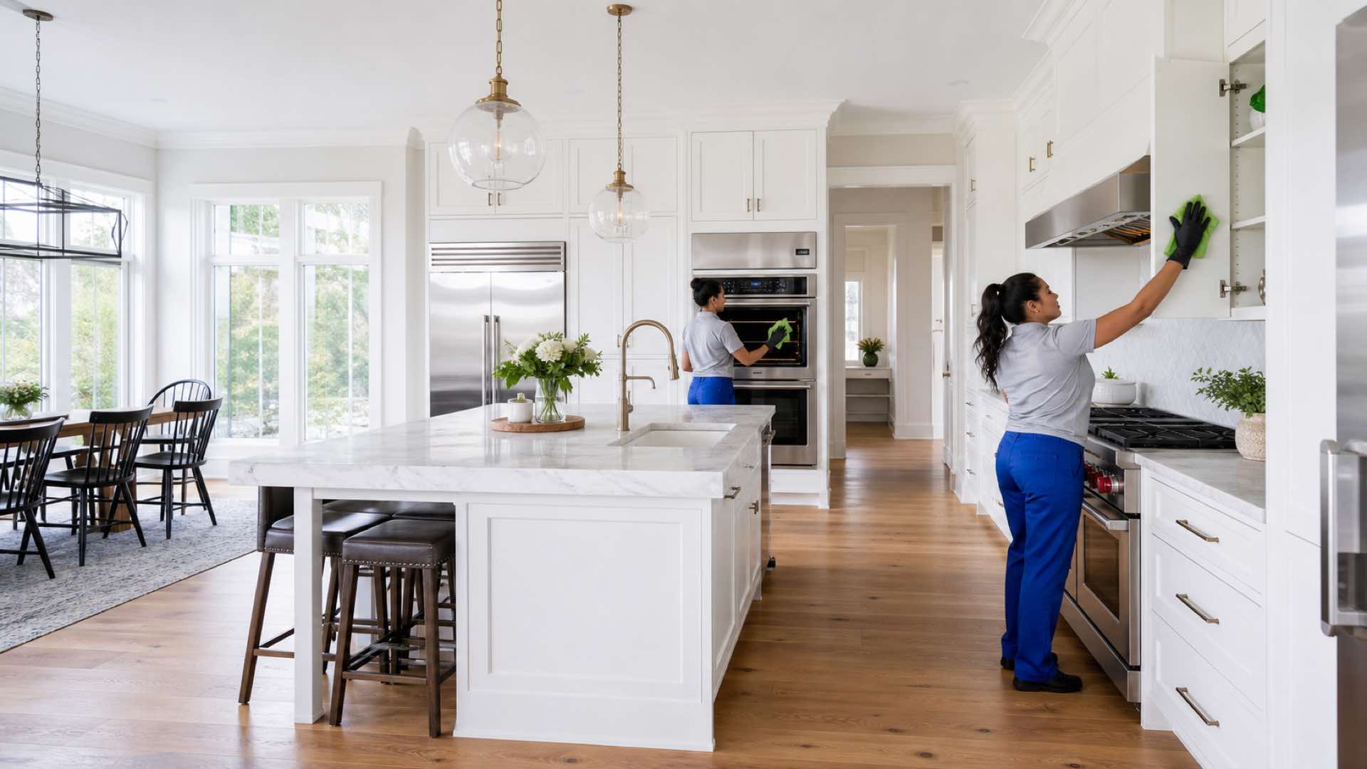 DMC Cleaning Service deep cleaning kitchen cabinets